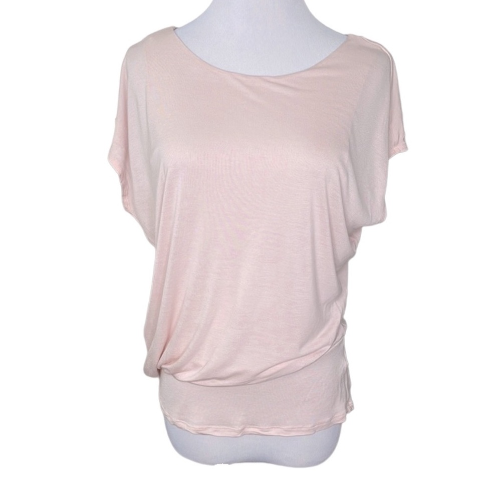 H&M Light Pink Short Dolman Sleeve Blouson Top